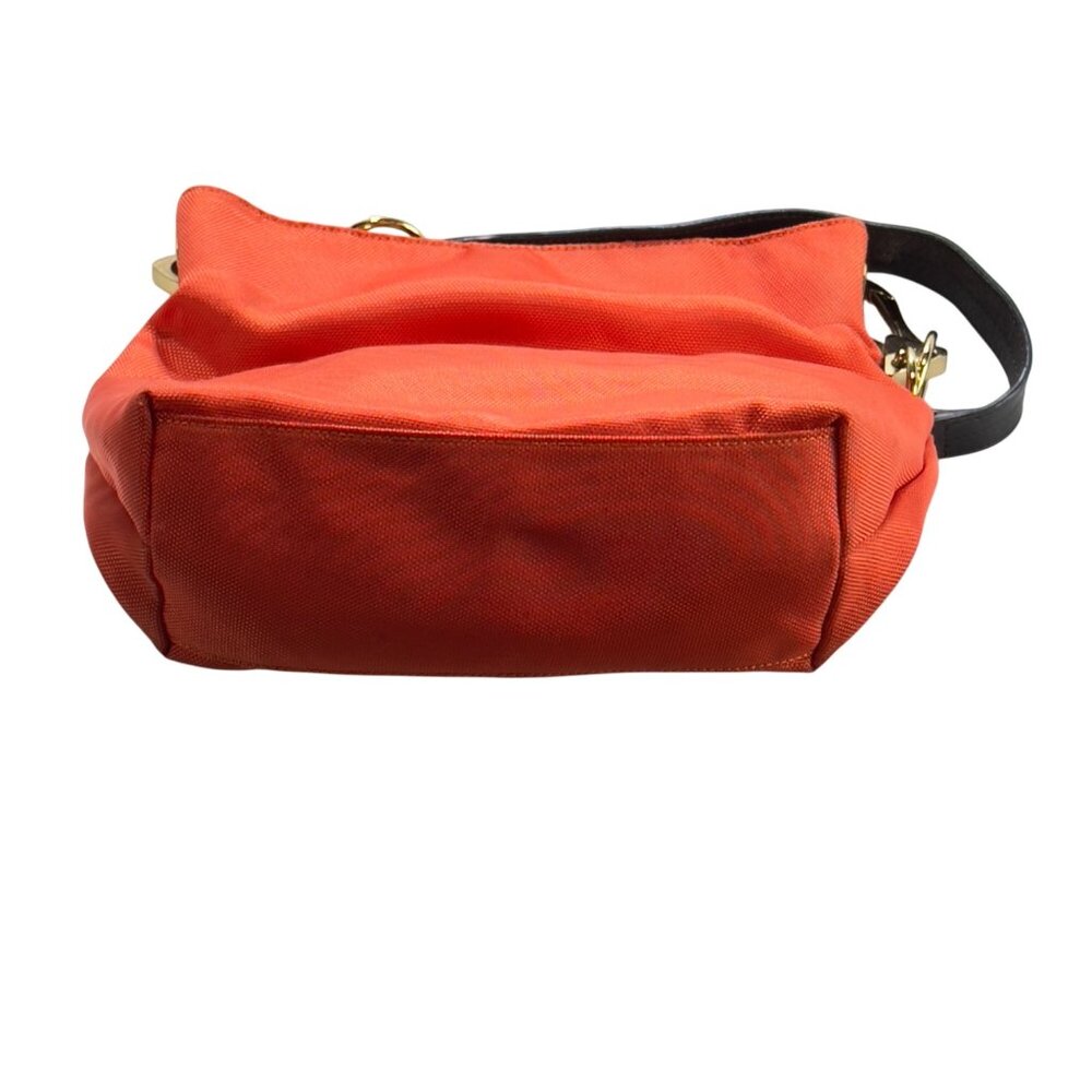 JPK Paris 75 Orange & Floral Lined Nylon Shoulder Bag With Gold Hardware - Picture 4 of 12